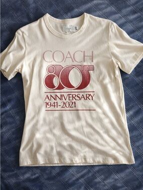 Coach 80th Anniversary Cream T-Shirt S